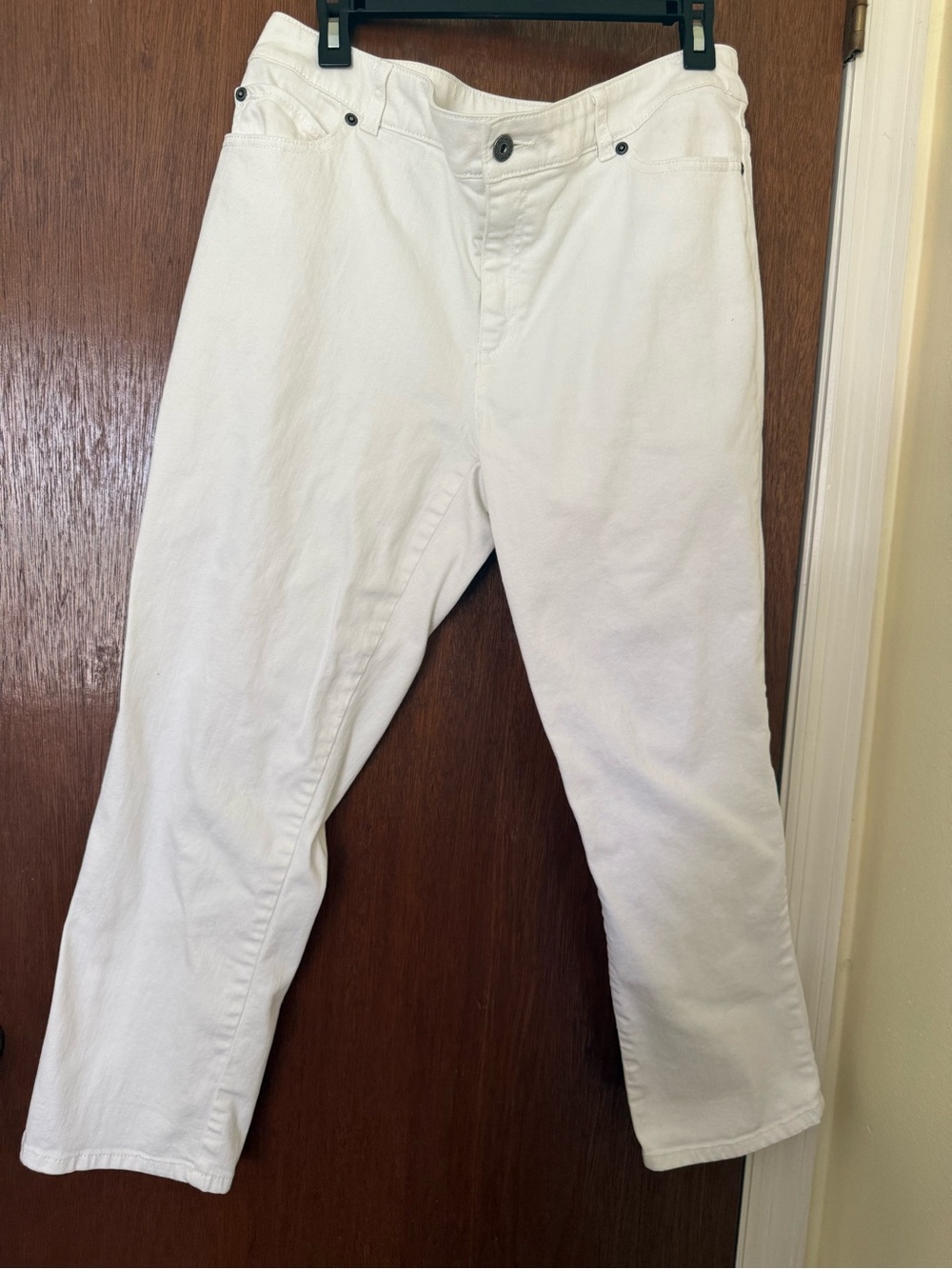Chico's White Straight-Leg Jeans